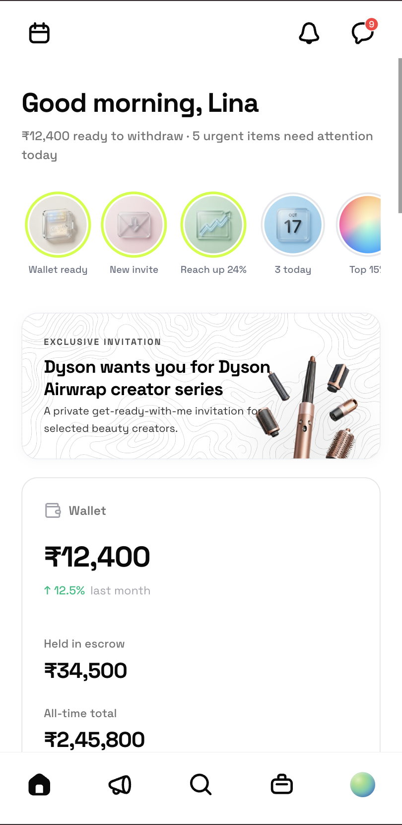 Mobile Dashboard